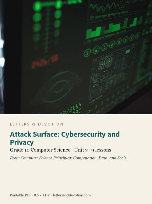 letters-devotion-g10_computer_science_part2-computer-science-u7.jpg Attack Surface: Cybersecurity and Privacy: Computer Science Unit 7, Grade 10 (Letters & Devotion)