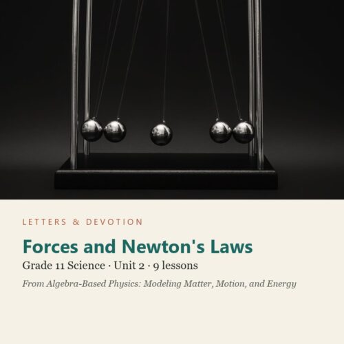 letters-devotion-g11_algebra_based_physics_modeling_matter_motion_and_energy-science-u2.jpg Forces and Newton's Laws: Science Unit 2, Grade 11 (Letters & Devotion)
