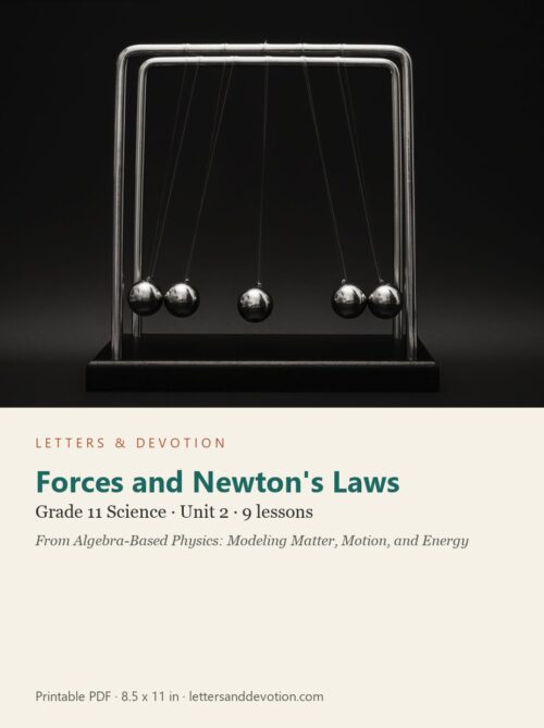 letters-devotion-g11_algebra_based_physics_modeling_matter_motion_and_energy-science-u2.jpg Forces and Newton's Laws: Science Unit 2, Grade 11 (Letters & Devotion)
