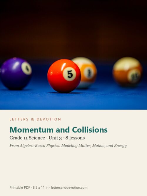 letters-devotion-g11_algebra_based_physics_modeling_matter_motion_and_energy-science-u3.jpg Momentum and Collisions: Science Unit 3, Grade 11 (Letters & Devotion)