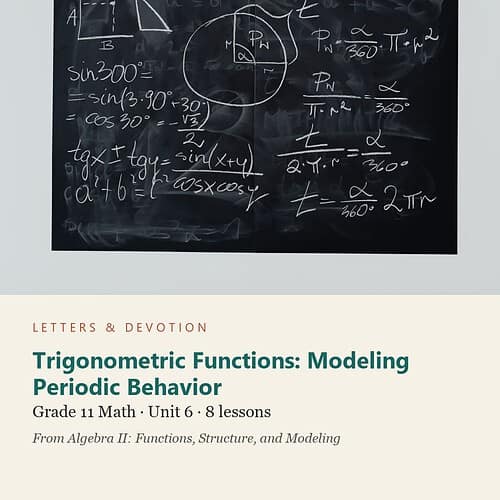 letters-devotion-g11_algebra_ii_functions_structure_and_modeling-math-u6.jpg Trigonometric Functions: Modeling Periodic Behavior: Math Unit 6, Grade 11 (Letters & Devotion)