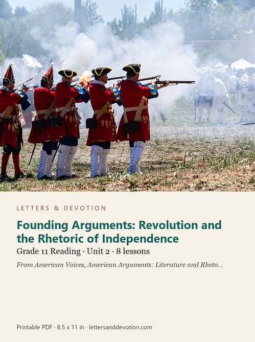 letters-devotion-g11_american_voices_part1-reading-u2.jpg Founding Arguments: Revolution and the Rhetoric of Independence: Reading Unit 2, Grade 11 (Letters & Devotion)