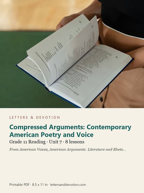 letters-devotion-g11_american_voices_part2-reading-u7.jpg Compressed Arguments: Contemporary American Poetry and Voice: Reading Unit 7, Grade 11 (Letters & Devotion)