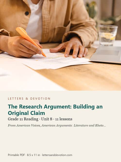 letters-devotion-g11_american_voices_part2-reading-u8.jpg The Research Argument: Building an Original Claim: Reading Unit 8, Grade 11 (Letters & Devotion)