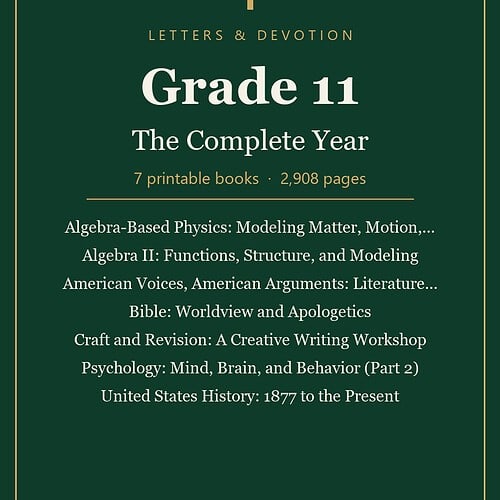 Letters & Devotion Grade 11: The Complete Year (Printable PDF Bundle)