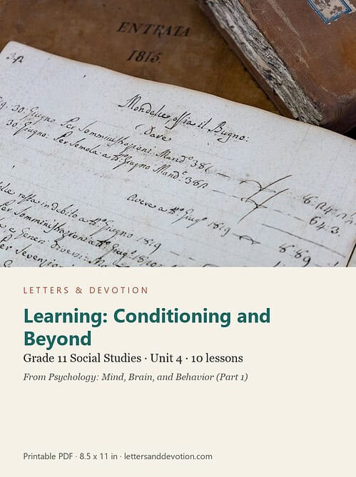 letters-devotion-g11_psychology_part1-social-studies-u4.jpg Learning: Conditioning and Beyond: Social Studies Unit 4, Grade 11 (Letters & Devotion)