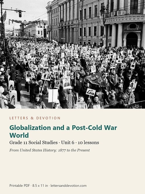 letters-devotion-g11_united_states_history_1877_to_the_present-social-studies-u6.jpg Globalization and a Post-Cold War World: Social Studies Unit 6, Grade 11 (Letters & Devotion)