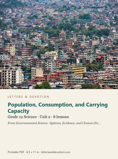 letters-devotion-g12_environmental_science_part1-science-u2.jpg Population, Consumption, and Carrying Capacity: Science Unit 2, Grade 12 (Letters & Devotion)