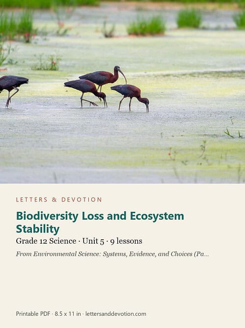 letters-devotion-g12_environmental_science_part2-science-u5.jpg Biodiversity Loss and Ecosystem Stability: Science Unit 5, Grade 12 (Letters & Devotion)
