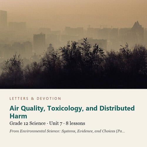 letters-devotion-g12_environmental_science_part2-science-u7.jpg Air Quality, Toxicology, and Distributed Harm: Science Unit 7, Grade 12 (Letters & Devotion)
