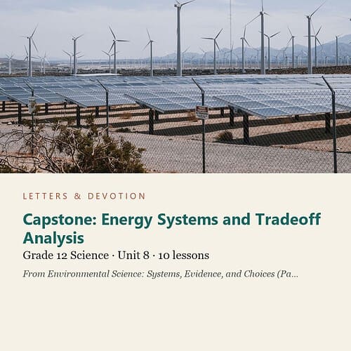 letters-devotion-g12_environmental_science_part2-science-u8.jpg Capstone: Energy Systems and Tradeoff Analysis: Science Unit 8, Grade 12 (Letters & Devotion)