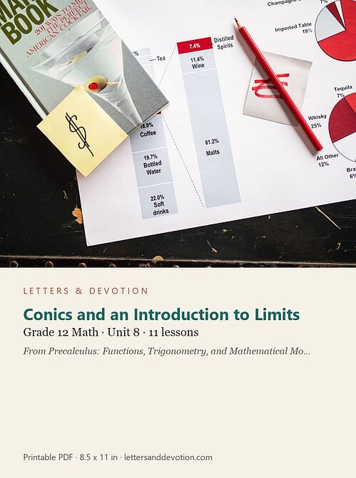 letters-devotion-g12_precalculus_functions_trigonometry_and_mathematical_modeling-math-u8.jpg Conics and an Introduction to Limits: Math Unit 8, Grade 12 (Letters & Devotion)