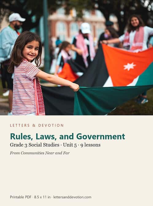 letters-devotion-g3_communities_near_and_far-social-studies-u5.jpg Rules, Laws, and Government: Social Studies Unit 5, Grade 3 (Letters & Devotion)