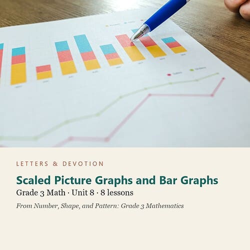 letters-devotion-g3_number_shape_and_pattern_grade_3_mathematics-math-u8.jpg Scaled Picture Graphs and Bar Graphs: Math Unit 8, Grade 3 (Letters & Devotion)