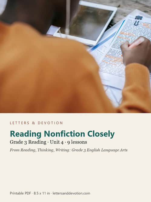 letters-devotion-g3_reading_thinking_writing_grade_3_english_language_arts-reading-u4.jpg Reading Nonfiction Closely: Reading Unit 4, Grade 3 (Letters & Devotion)