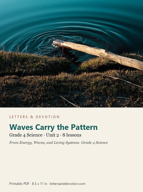 letters-devotion-g4_energy_waves_and_living_systems_grade_4_science-science-u2.jpg Waves Carry the Pattern: Science Unit 2, Grade 4 (Letters & Devotion)