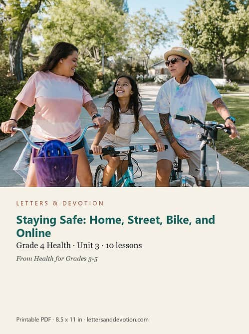 letters-devotion-g4_health_for_grades_3_5-health-u3.jpg Staying Safe: Home, Street, Bike, and Online: Health Unit 3, Grade 4 (Letters & Devotion)