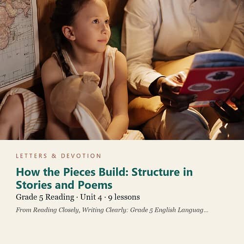 letters-devotion-g5_reading_closely_writing_clearly_grade_5_english_language_arts-reading-u4.jpg How the Pieces Build: Structure in Stories and Poems: Reading Unit 4, Grade 5 (Letters & Devotion)