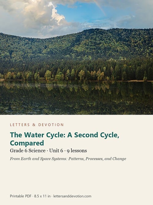 letters-devotion-g6_earth_and_space_systems_patterns_processes_and_change-science-u6.jpg The Water Cycle: A Second Cycle, Compared: Science Unit 6, Grade 6 (Letters & Devotion)