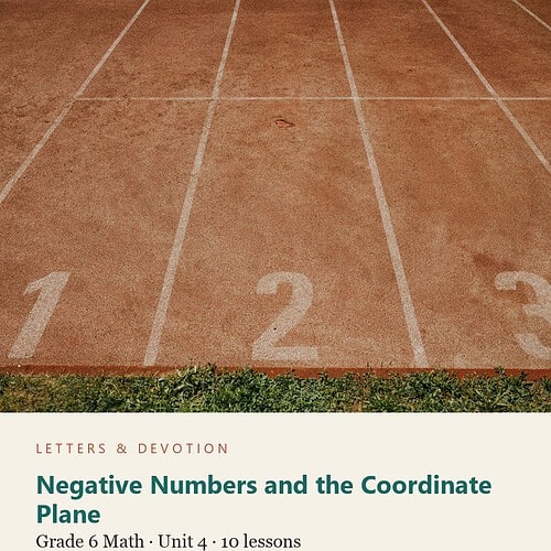 letters-devotion-g6_ratios_relationships_and_the_number_system-math-u4.jpg Negative Numbers and the Coordinate Plane: Math Unit 4, Grade 6 (Letters & Devotion)