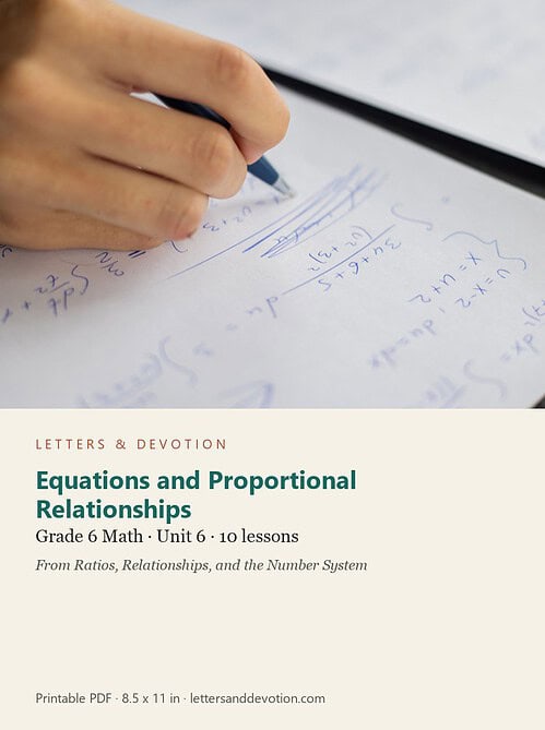 letters-devotion-g6_ratios_relationships_and_the_number_system-math-u6.jpg Equations and Proportional Relationships: Math Unit 6, Grade 6 (Letters & Devotion)