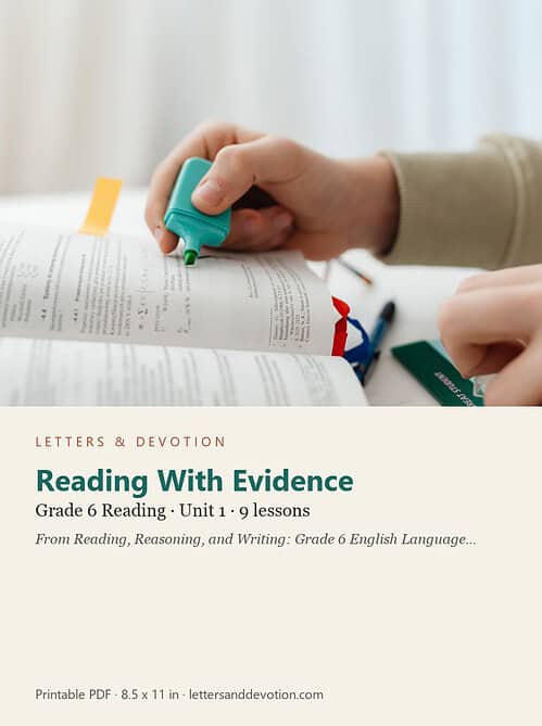 letters-devotion-g6_reading_reasoning_and_writing_grade_6_english_language_arts-reading-u1.jpg Reading With Evidence: Reading Unit 1, Grade 6 (Letters & Devotion)