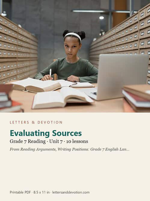 letters-devotion-g7_reading_arguments_writing_positions_grade_7_english_language_arts-reading-u7.jpg Evaluating Sources: Reading Unit 7, Grade 7 (Letters & Devotion)
