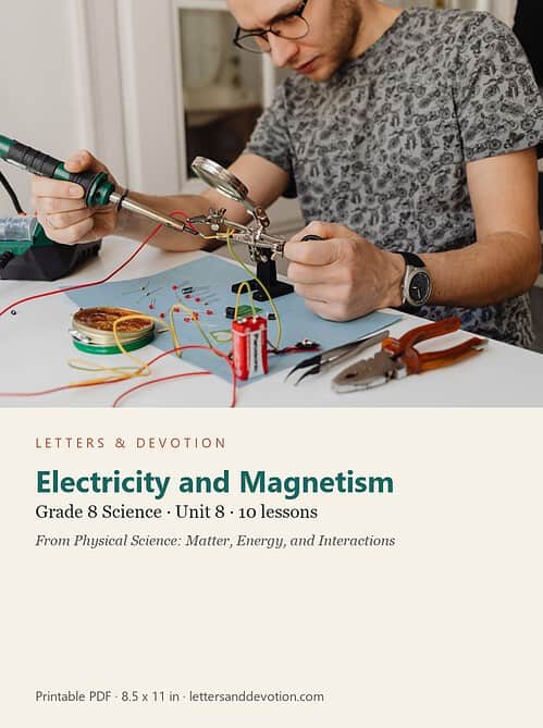letters-devotion-g8_physical_science_matter_energy_and_interactions-science-u8.jpg Electricity and Magnetism: Science Unit 8, Grade 8 (Letters & Devotion)