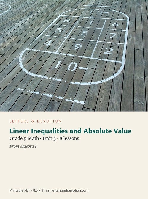letters-devotion-g9_algebra_i-math-u3.jpg Linear Inequalities and Absolute Value: Math Unit 3, Grade 9 (Letters & Devotion)
