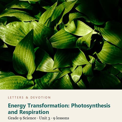 letters-devotion-g9_biology_systems_structure_and_change_1-science-u3.jpg Energy Transformation: Photosynthesis and Respiration: Science Unit 3, Grade 9 (Letters & Devotion)