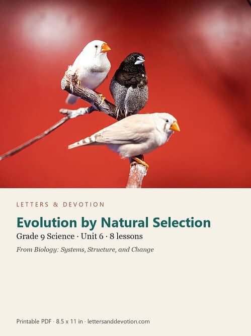 letters-devotion-g9_biology_systems_structure_and_change_2-science-u6.jpg Evolution by Natural Selection: Science Unit 6, Grade 9 (Letters & Devotion)