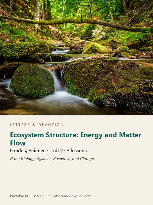 letters-devotion-g9_biology_systems_structure_and_change_2-science-u7.jpg Ecosystem Structure: Energy and Matter Flow: Science Unit 7, Grade 9 (Letters & Devotion)