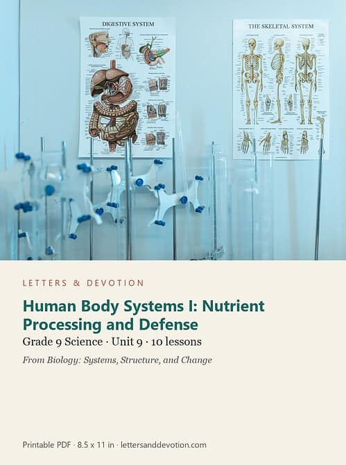 letters-devotion-g9_biology_systems_structure_and_change_2-science-u9.jpg Human Body Systems I: Nutrient Processing and Defense: Science Unit 9, Grade 9 (Letters & Devotion)