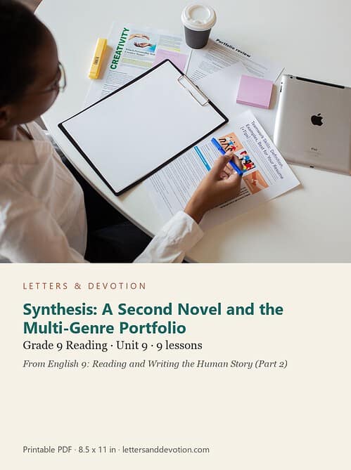 letters-devotion-g9_english_9_part2-reading-u9.jpg Synthesis: A Second Novel and the Multi-Genre Portfolio: Reading Unit 9, Grade 9 (Letters & Devotion)