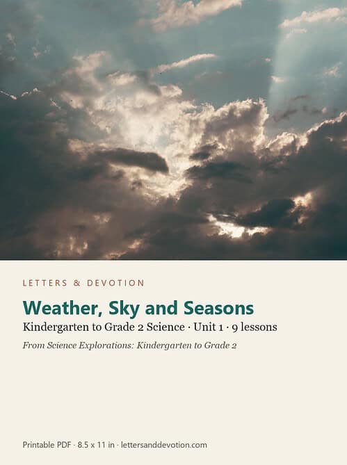 letters-devotion-gk2_science_explorations-science-u1.jpg Weather, Sky and Seasons: Science Unit 1, Kindergarten to Grade 2 (Letters & Devotion)