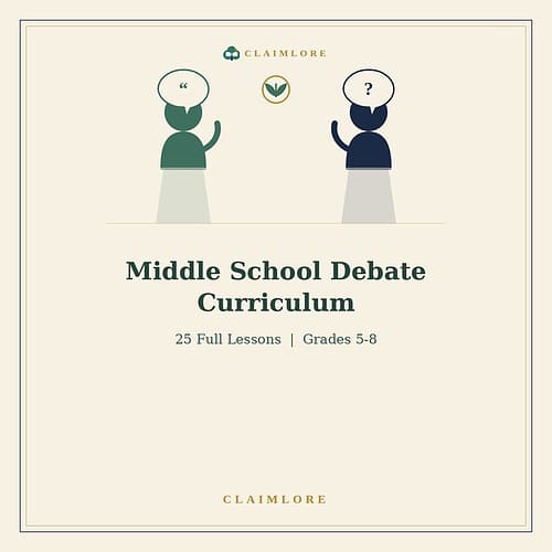 middle-school-cover Middle School Debate Curriculum | 25 Lessons | ClaimLore