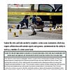 original-12026431-1.jpg Crime scene investigation with investigators collecting evidence at an outdoor scene, marked with numbered evidence markers and yellow caution tape.