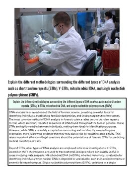 Scientists in a laboratory conducting DNA analysis using a PCR machine and lab equipment.
