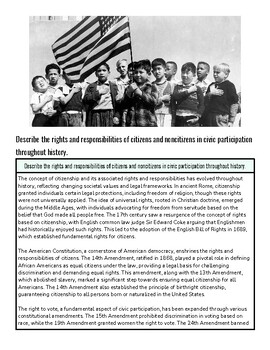 Historical black and white photo of children holding an American flag during a civic participation event.