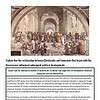 Renaissance classroom scene depicting scholars and students engaged in learning and discussion in a grand, classical setting.
