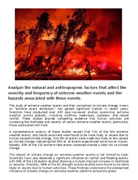 Wildfire burning through trees with intense flames and smoke, illustrating extreme weather events and their impact on the environment.