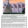United States Capitol with American flags at sunset, symbolizing government and civic engagement.