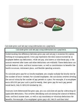 original-12603485-1.jpg Comparison of gross pay versus net pay on a paycheck, illustrating deductions and taxes.