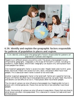 Teacher and students examining a globe in a classroom, discussing geography and responsible travel.