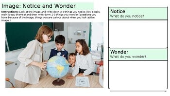 Children and teacher exploring a globe in a classroom setting, engaging in a learning activity about the world.