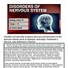 original-12627711-1.jpg Diagram illustrating disorders of the nervous system, including Parkinson's and Alzheimer's diseases, with labels and descriptions.
