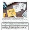 original-12665307-1.jpg Educational materials including a 'Financial Aid' note, graduation cap drawing, and money on a wooden desk for homeschooling or academic planning.