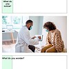 original-12684292-1.jpg A healthcare professional and a young girl having a discussion in a bright, modern clinic setting.