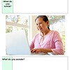 original-12684372-1.jpg Smiling woman using a laptop near a window, enjoying her homeschooling activities.