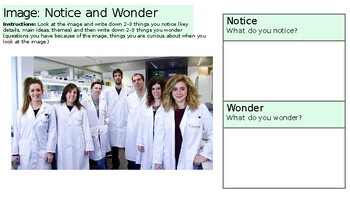 original-12782146-1.jpg Group of diverse students in white lab coats standing in a science classroom with lab equipment.